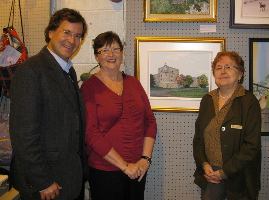 Bertrand StArnaud acquiert un tableau d'une artiste locale